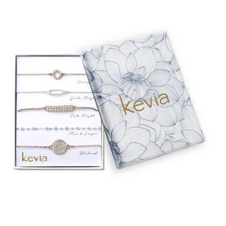 Pave Mixed Metal Bracelet Set