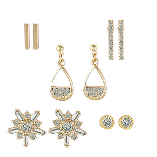 Crystal Cluster and Pave Glamour Earring Set
