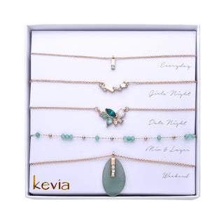 Mixed Gemstone Pendant Necklace Set