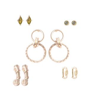 Golden Link Earring Set