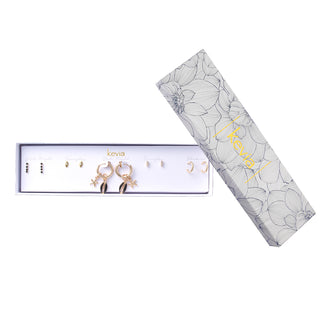 Coastal Charm Hoop and Stud Earring Set