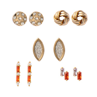 Burnt Orange and Gold Radiance Earring Set
