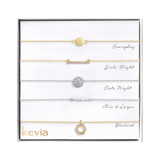 Gold & Silver Necklace Set