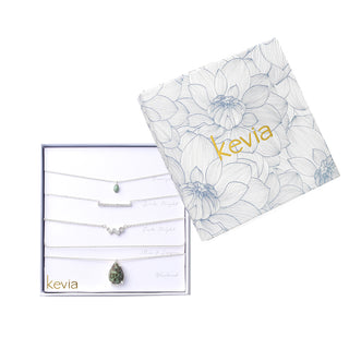 Teardrop Natural Stone Necklace Set