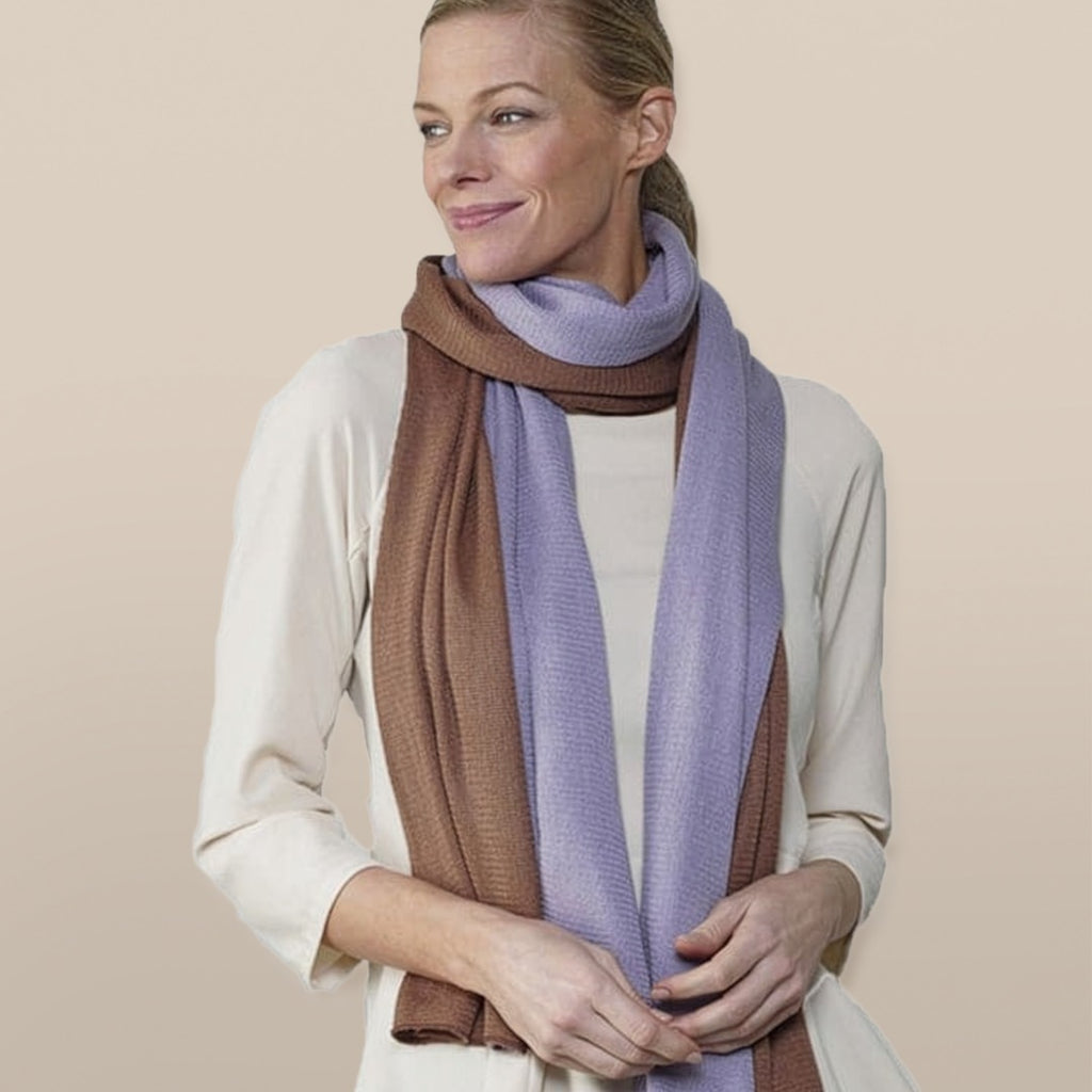 Purple and Mauve Color Block Shawl – Kevia Style, LLC