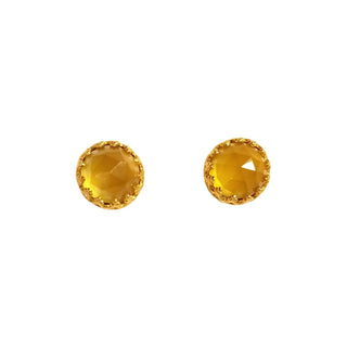 Rococo Earring - Citrine Quartz, Earrings - Kevia Style, LLC