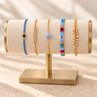 Periwinkle Blue Mosaic Bracelet Set