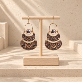 Patina Flora Pyrite Earring
