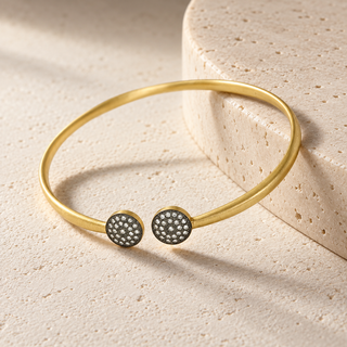 Nouveau Minimalist Gold Cuff Bracelet