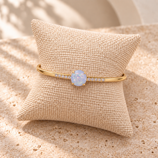 Ophelia Opal & Crystal Gold Cuff Bracelet