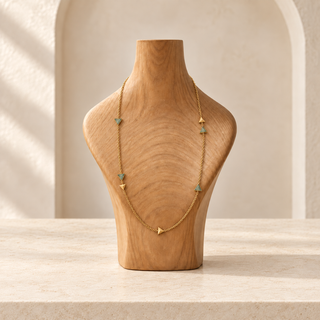 Nubia Modern Layered Triangle Charm Necklace