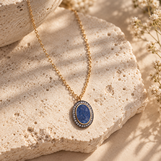 Ecologica Druzy Natural Stone Oval Necklace