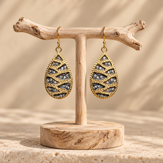 Ecologica Two-Tone Teardrop Earrings