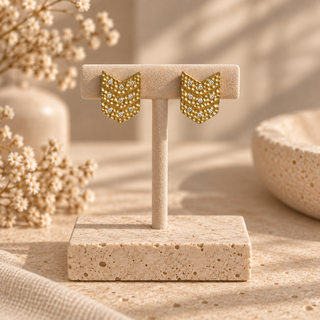 Iconography Gold Chevron Stud Earrings