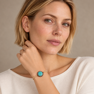 Vie Boheme Turquoise & Cream Macrame Bracelet