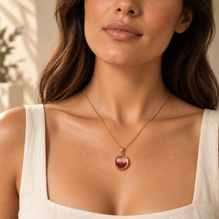 Vita July Birthstone Shaker Necklace