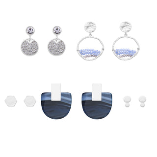 Natural Stone Drop Earring Set