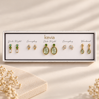 Golden Hour Greens Earring Set