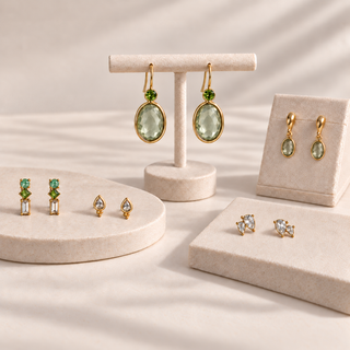 Golden Hour Greens Earring Set - main product image