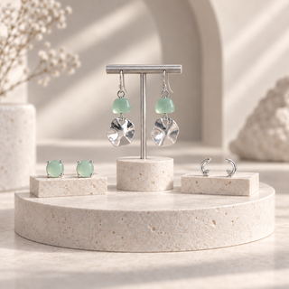 Silver Tides Earring Set