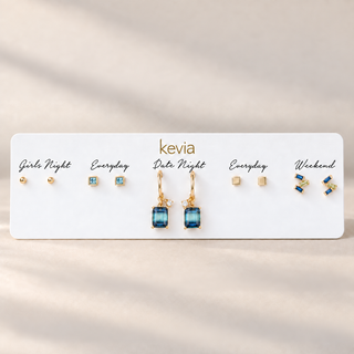 Crystal Drop and Stud Earring Set