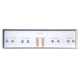Turquoise & Tassel Earring Set