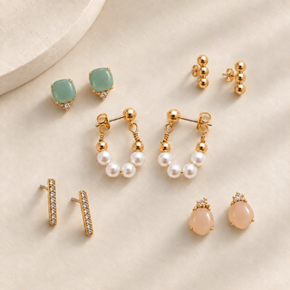 Pearl Hoop Earring Set - main product image