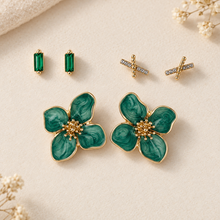 Golden Bloom Earring Set - main product image