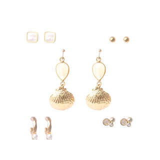 Pearl Shell Drop Earring Set