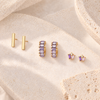 Crystal Pave Hoop Earring Set - main product image