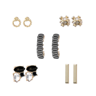 Crystal Pave Hoop Earring Set