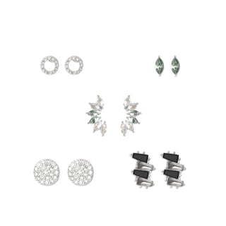 Two-Tone Cluster Post Earring Set