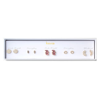 Two-Tone Cluster Post Earring Set