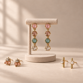 Pastel Rainbow Post Earring Set