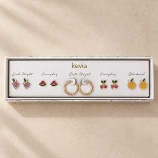 Fruit Charm and Crystal Earring