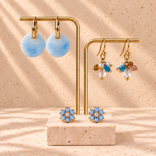 Aqua Drop Earring Set