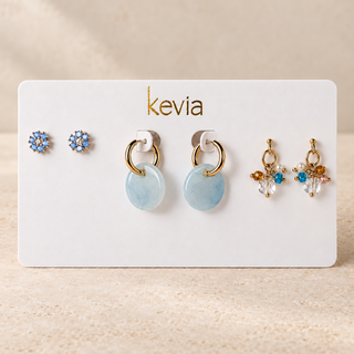 Aqua Drop Earring Set