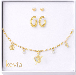 Baseball Charm Jewelry Set