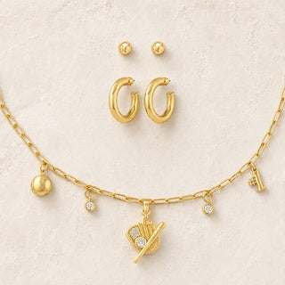 Baseball Charm Jewelry Set