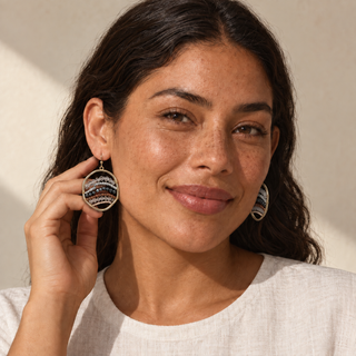 Ombre Beaded Stone Three-Piece Earring Set