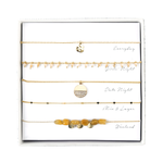 Peach Stone & Gold Necklace Set