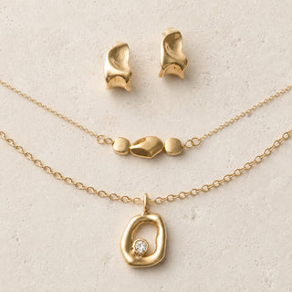 Molten Gold Jewelry Set