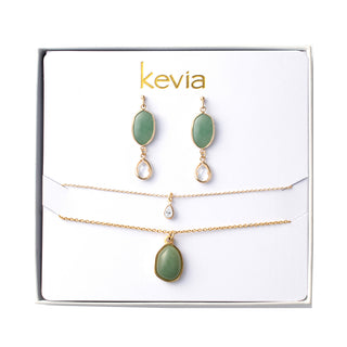 Sage Teardrop Jewelry Set