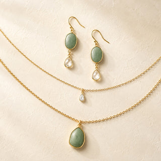 Sage Teardrop Jewelry Set