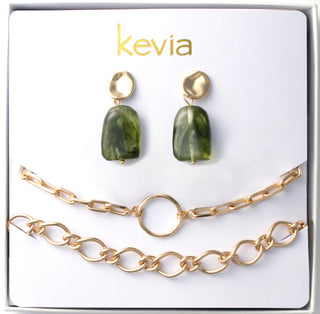 Olive Link Jewelry Set
