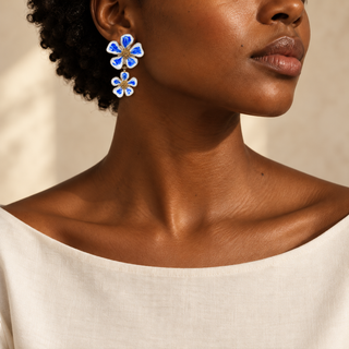 Porcelain Bloom Earring Set