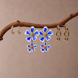 Porcelain Bloom Earring Set