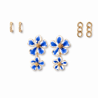 Porcelain Bloom Earring Set