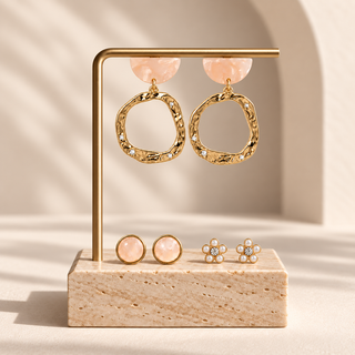 Blush Bloom Earring Set