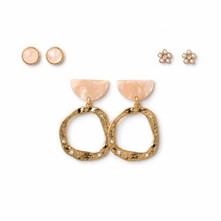 Blush Bloom Earring Set